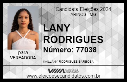 Candidato LANY RODRIGUES 2024 - ARINOS - Eleições