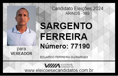 Candidato FERREIRA 2024 - ARINOS - Eleições