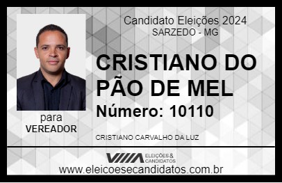 Candidato CRISTIANO DO PÃO DE MEL 2024 - SARZEDO - Eleições