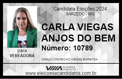 Candidato CARLA VIEGAS ANJOS DO BEM 2024 - SARZEDO - Eleições