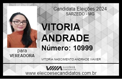 Candidato VITORIA ANDRADE 2024 - SARZEDO - Eleições