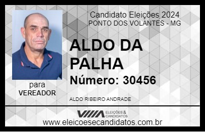 Candidato ALDO DA PALHA 2024 - PONTO DOS VOLANTES - Eleições