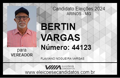 Candidato BERTIN VARGAS 2024 - ARINOS - Eleições