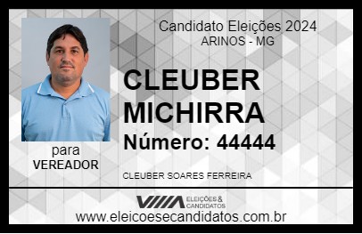 Candidato CLEUBER MICHIRRA 2024 - ARINOS - Eleições