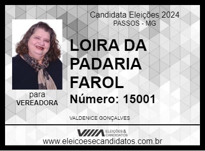 Candidato LOIRA DA PADARIA FAROL 2024 - PASSOS - Eleições