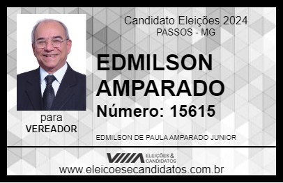 Candidato EDMILSON AMPARADO 2024 - PASSOS - Eleições