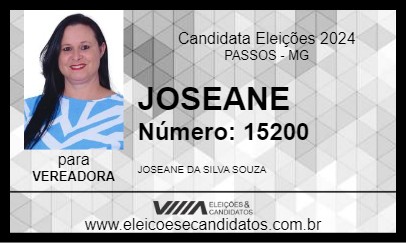 Candidato JOSEANE 2024 - PASSOS - Eleições