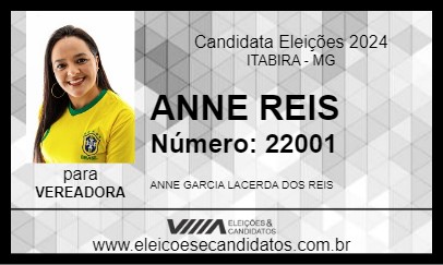 Candidato ANNE REIS 2024 - ITABIRA - Eleições