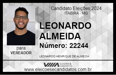 Candidato LEONARDO ALMEIDA 2024 - ITABIRA - Eleições