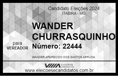 Candidato WANDER CHURRASQUINHO 2024 - ITABIRA - Eleições