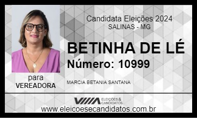 Candidato BETINHA DE LÉ 2024 - SALINAS - Eleições