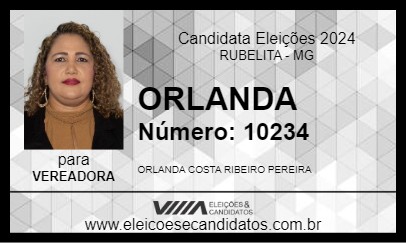 Candidato ORLANDA 2024 - RUBELITA - Eleições