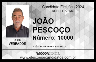 Candidato JOÃO PESCOÇO 2024 - RUBELITA - Eleições