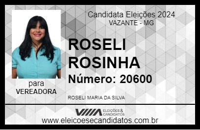 Candidato ROSELI ROSINHA 2024 - VAZANTE - Eleições