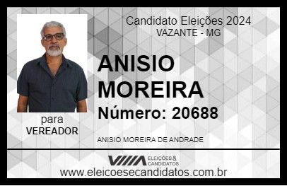 Candidato ANISIO MOREIRA 2024 - VAZANTE - Eleições