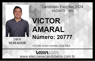 Candidato VICTOR AMARAL 2024 - VAZANTE - Eleições