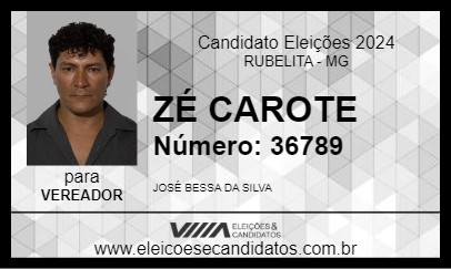 Candidato ZÉ CAROTE 2024 - RUBELITA - Eleições