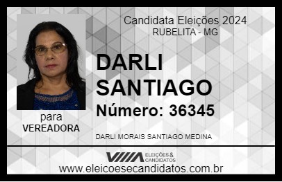 Candidato DARLI SANTIAGO 2024 - RUBELITA - Eleições