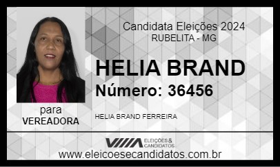 Candidato HELIA BRAND 2024 - RUBELITA - Eleições