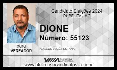 Candidato DIONE 2024 - RUBELITA - Eleições