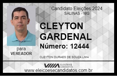 Candidato CLEYTON GARDENAL 2024 - SALINAS - Eleições