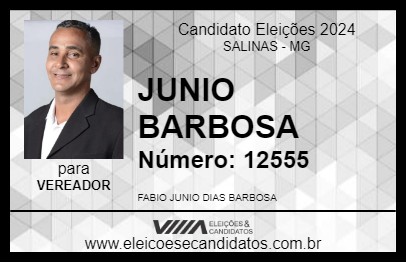 Candidato JUNIO BARBOSA 2024 - SALINAS - Eleições