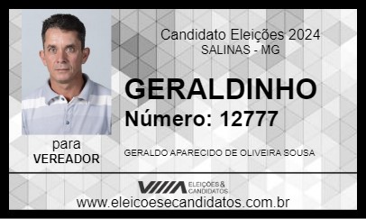 Candidato GERALDINHO 2024 - SALINAS - Eleições