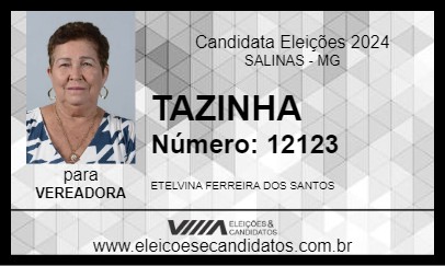 Candidato TAZINHA 2024 - SALINAS - Eleições