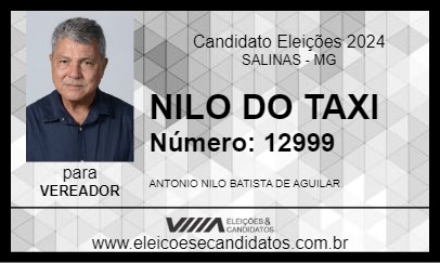 Candidato NILO DO TAXI 2024 - SALINAS - Eleições