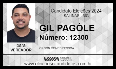 Candidato GIL PAGÓLE 2024 - SALINAS - Eleições