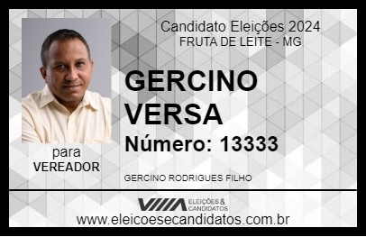 Candidato GERCINO VERSA 2024 - FRUTA DE LEITE - Eleições