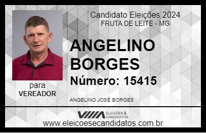 Candidato ANGELINO BORGES 2024 - FRUTA DE LEITE - Eleições