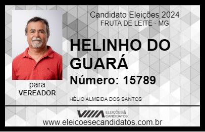 Candidato HELINHO DO GUARÁ 2024 - FRUTA DE LEITE - Eleições