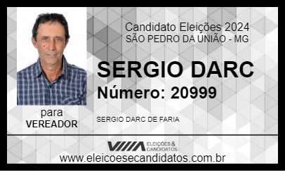 Candidato SERGIO DARC 2024 - SÃO PEDRO DA UNIÃO - Eleições