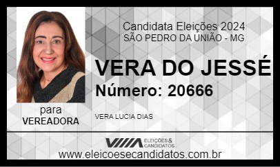 Candidato VERA DO JESSÉ 2024 - SÃO PEDRO DA UNIÃO - Eleições