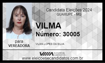 Candidato VILMA 2024 - GUAXUPÉ - Eleições