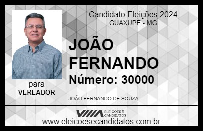 Candidato JOÃO FERNANDO 2024 - GUAXUPÉ - Eleições