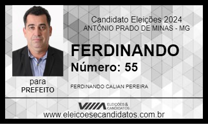 Candidato FERDINANDO 2024 - ANTÔNIO PRADO DE MINAS - Eleições