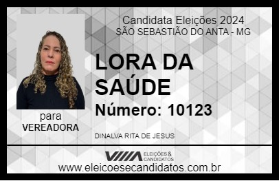 Candidato LORA DA SAÚDE 2024 - SÃO SEBASTIÃO DO ANTA - Eleições