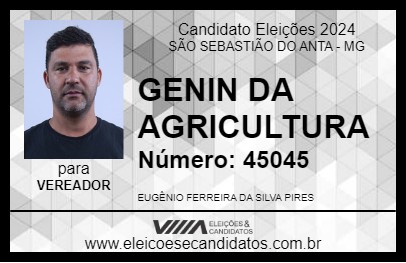 Candidato GENIN DA AGRICULTURA 2024 - SÃO SEBASTIÃO DO ANTA - Eleições