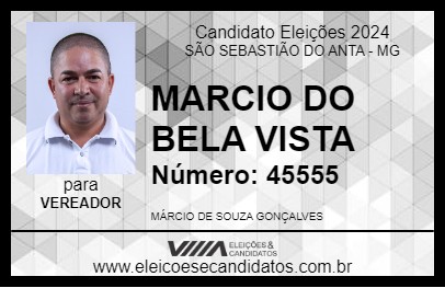 Candidato MARCIO DO BELA VISTA 2024 - SÃO SEBASTIÃO DO ANTA - Eleições