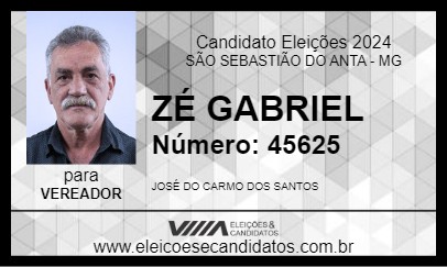 Candidato ZÉ GABRIEL 2024 - SÃO SEBASTIÃO DO ANTA - Eleições