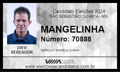 Candidato MANGELINHA 2024 - SÃO SEBASTIÃO DO ANTA - Eleições