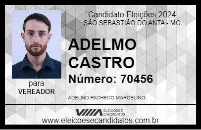 Candidato ADELMO CASTRO 2024 - SÃO SEBASTIÃO DO ANTA - Eleições