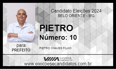 Candidato PIETRO 2024 - BELO ORIENTE - Eleições