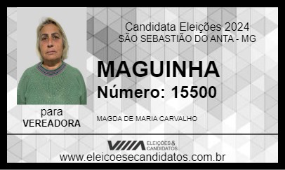 Candidato MAGUINHA 2024 - SÃO SEBASTIÃO DO ANTA - Eleições