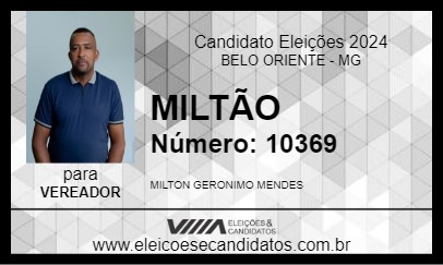 Candidato MILTÃO 2024 - BELO ORIENTE - Eleições