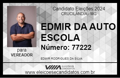 Candidato EDMIR DA AUTO ESCOLA 2024 - CRUCILÂNDIA - Eleições