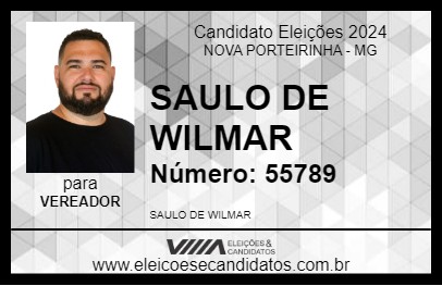 Candidato SAULO DE WILMAR 2024 - NOVA PORTEIRINHA - Eleições