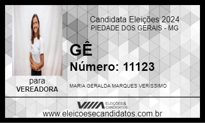 Candidato GÊ 2024 - PIEDADE DOS GERAIS - Eleições